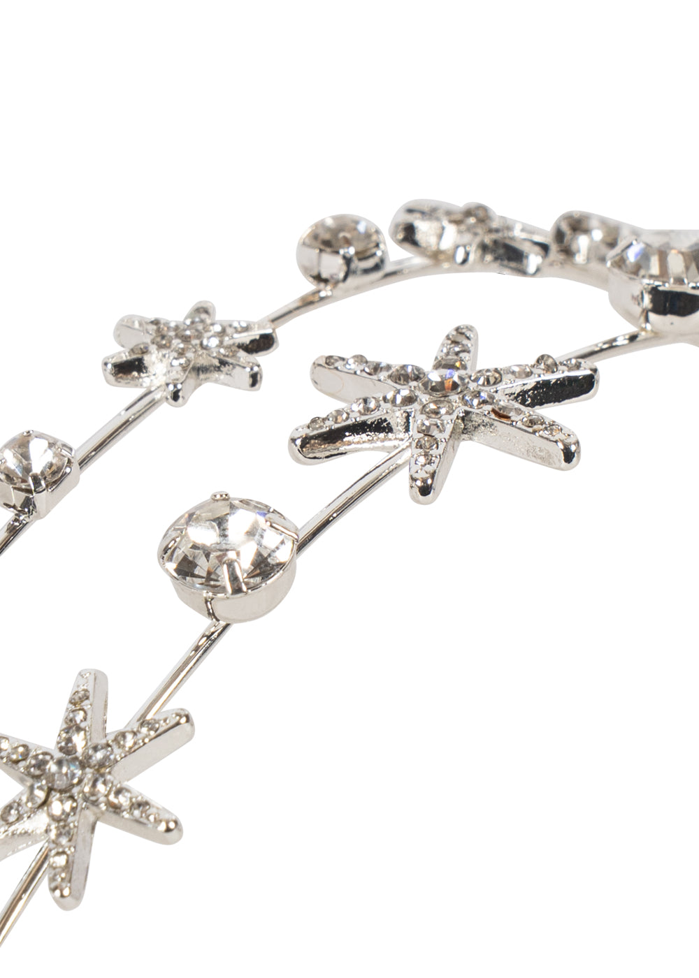 Konges Sløjd Sparkly Star Girls Hairbrace Rhinestone Silver Mix