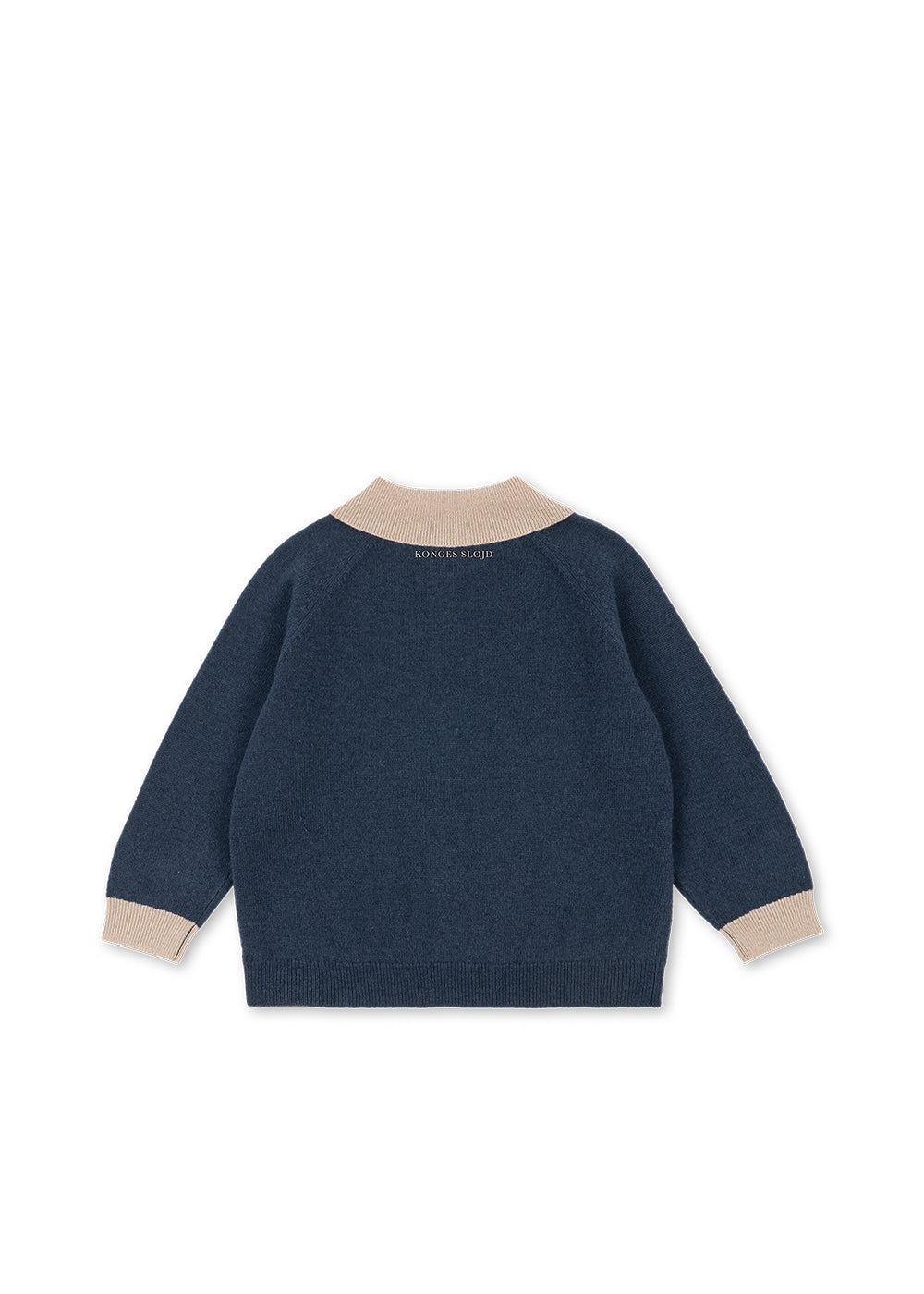 Konges Sløjd Basi Polo Knit Sweater Navy Blue Cream Striped