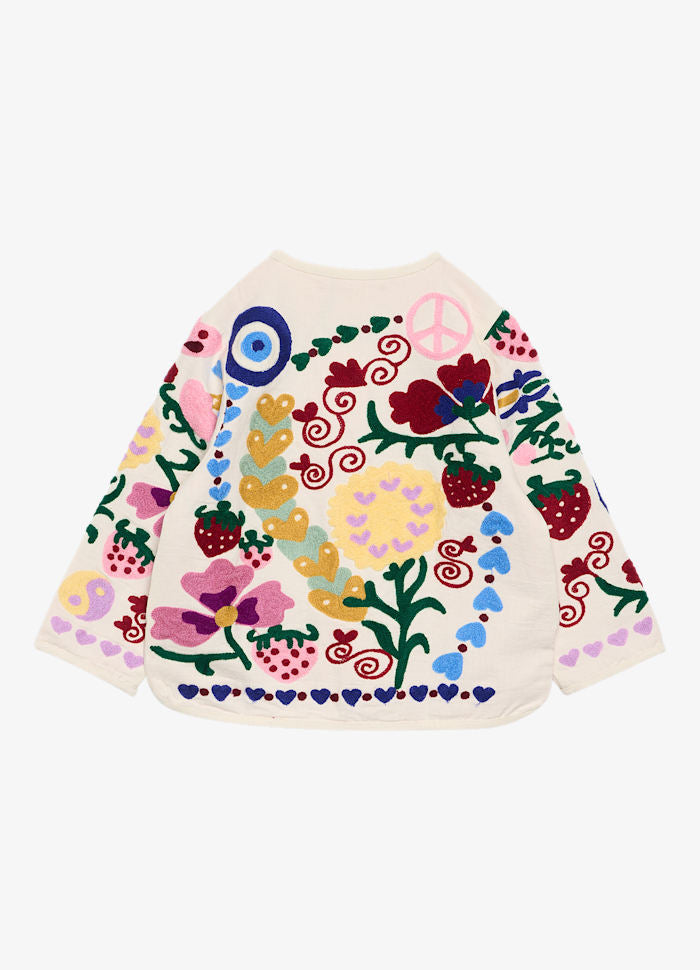 Sissel Edelbo Maggie MINI Kids Suzani Jacket White Rose