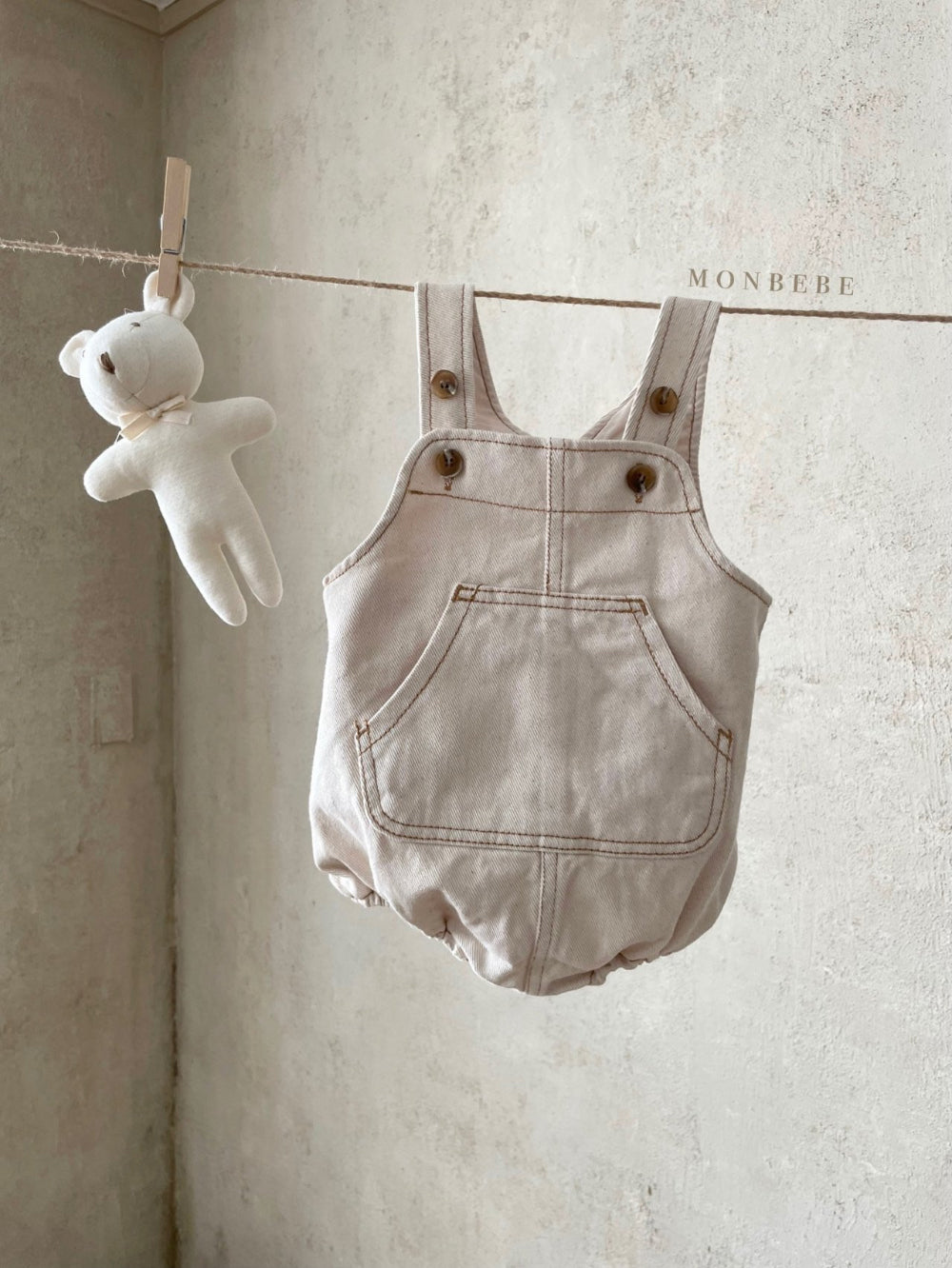 Baby Cotton Demin Jumpsuit