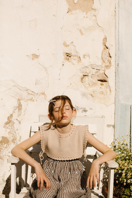 Olivia Sleeveless Cotton Dress Gingham