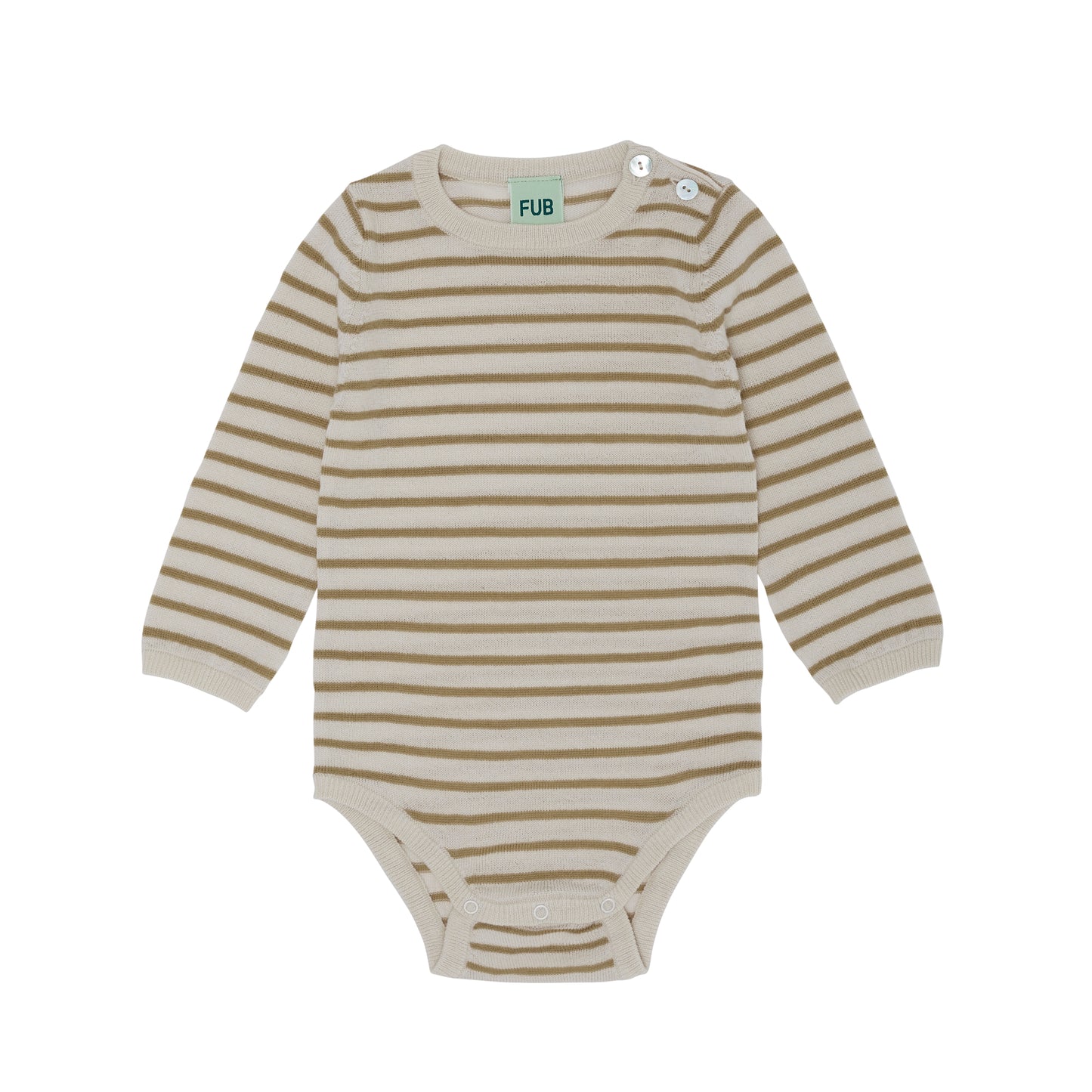 Striped Extra Fine Wool Baby Grow