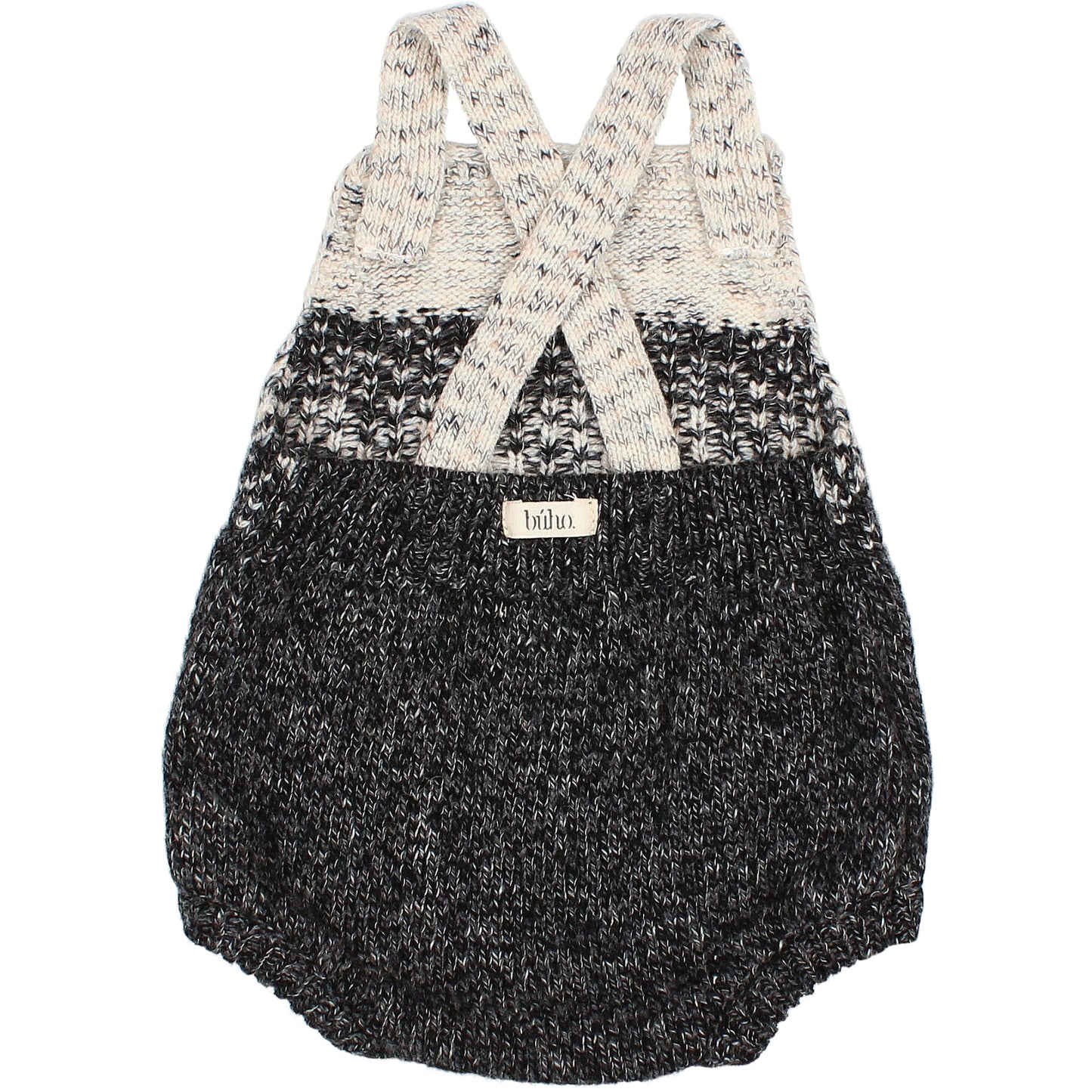 Baby Jacquard Romper Grey