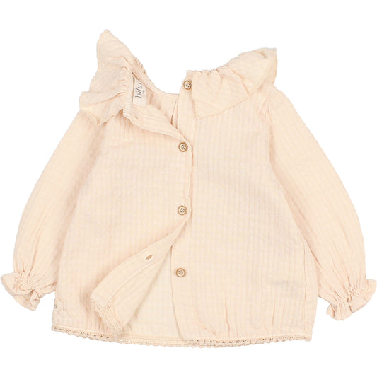 Baby Organic Cotton Sheer Check Blouse