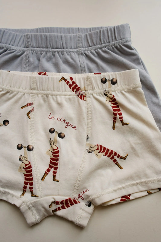 Basic 2 Pack Boy Organic Cotton Boxers GOTS Strong Man