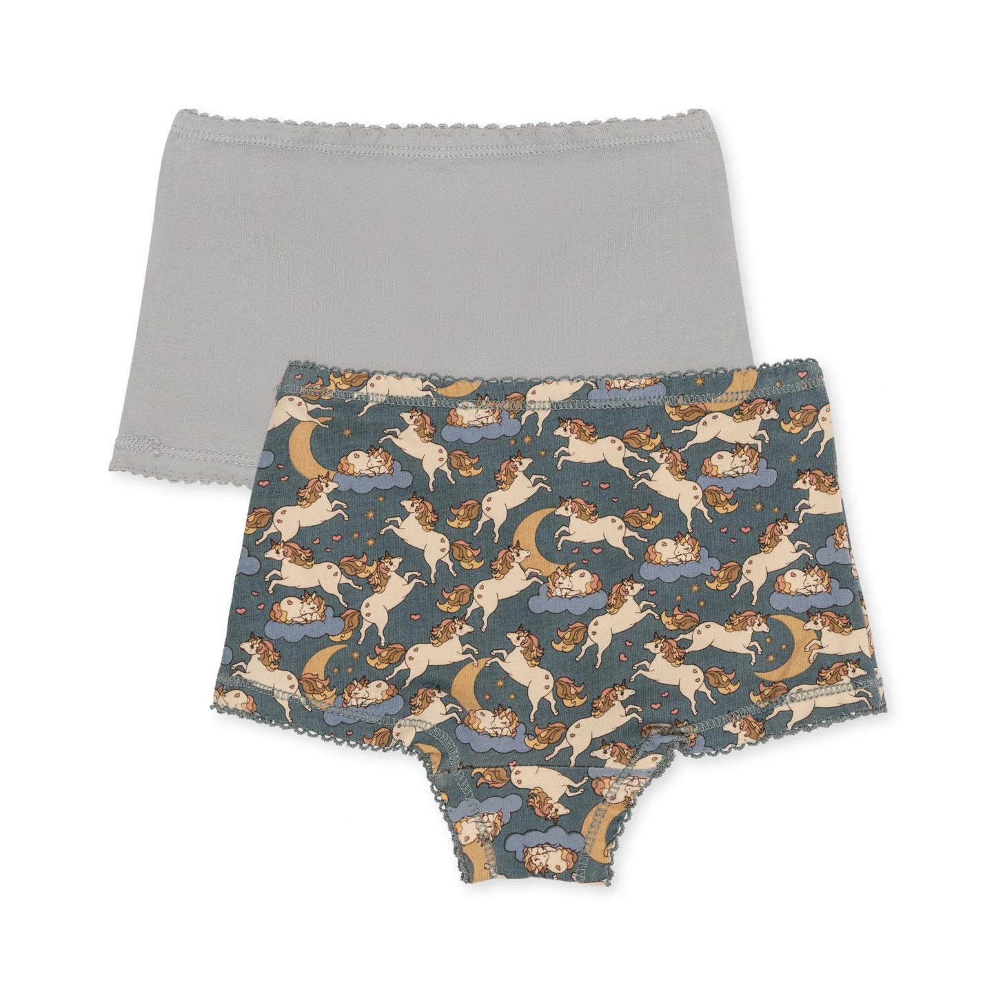 Basic 2 Pack Girl Organic Cotton Hipster GOTS Unicorn