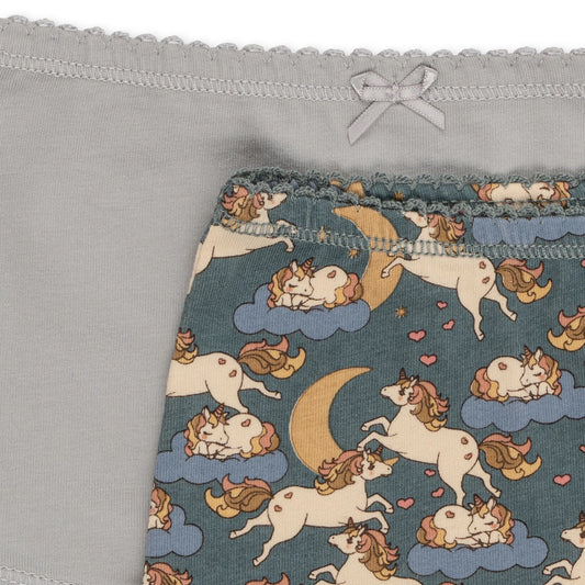 Basic 2 Pack Girl Organic Cotton Hipster GOTS Unicorn