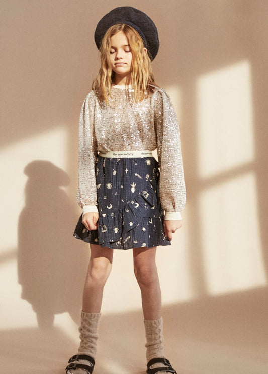 Organic Cotton Paola Skirt Cosmos Printed