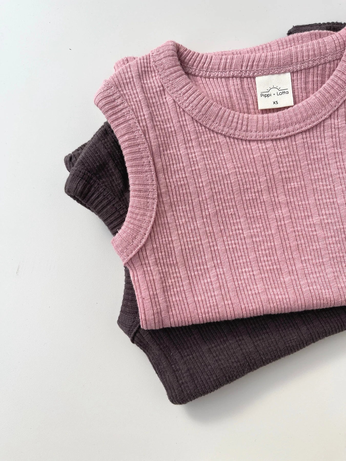 Ribbed Sleeveless Top Pink