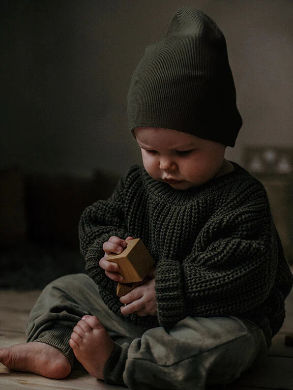 The Chunky Organic Cotton Sweater Olive