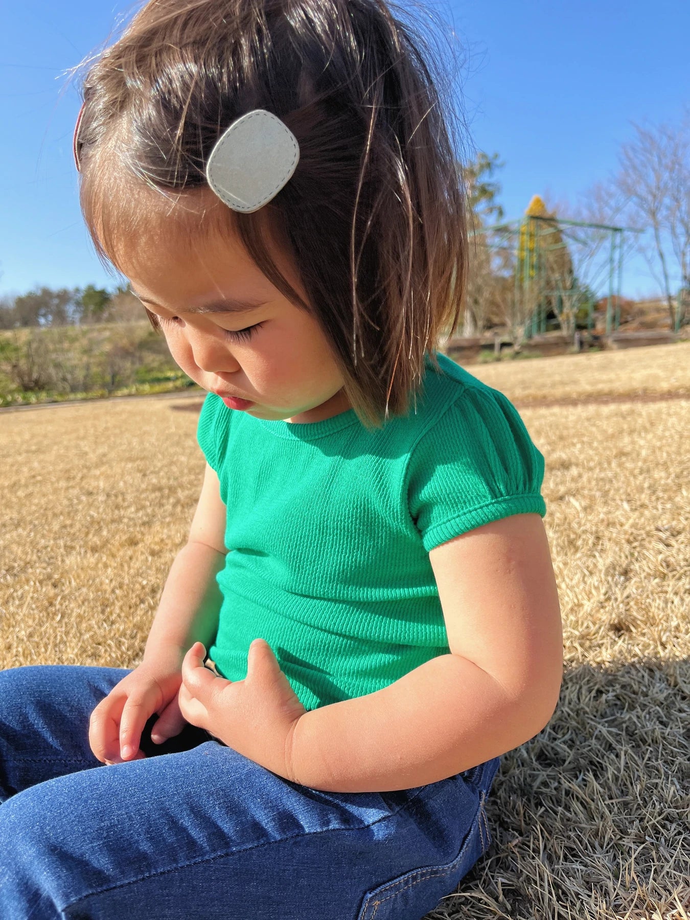 Puff Short Sleeve T Shirt Green