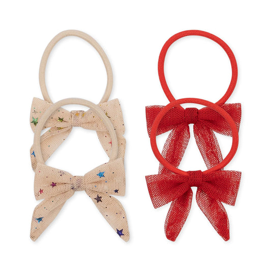 4-Pack Tulle Bowie Elastic 2 Colors