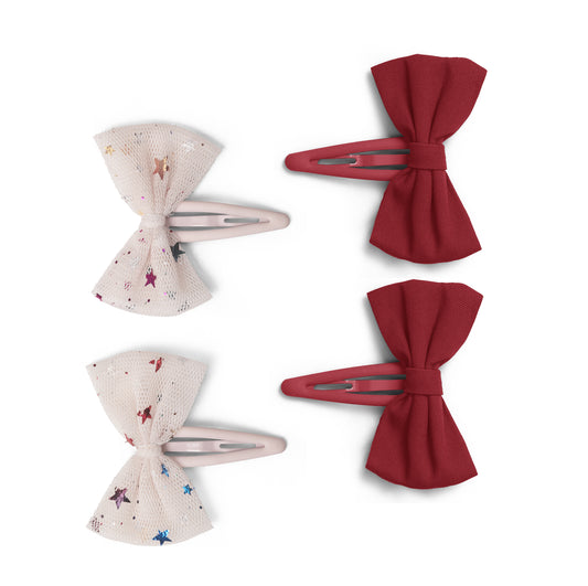 4-Pack Tulle Bowie Hairpins 2 Colors