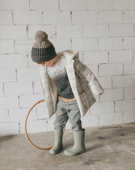 Bi-Color Knit Hat Wood