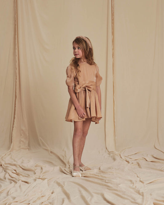 Josephine Dress Metallic Apricot
