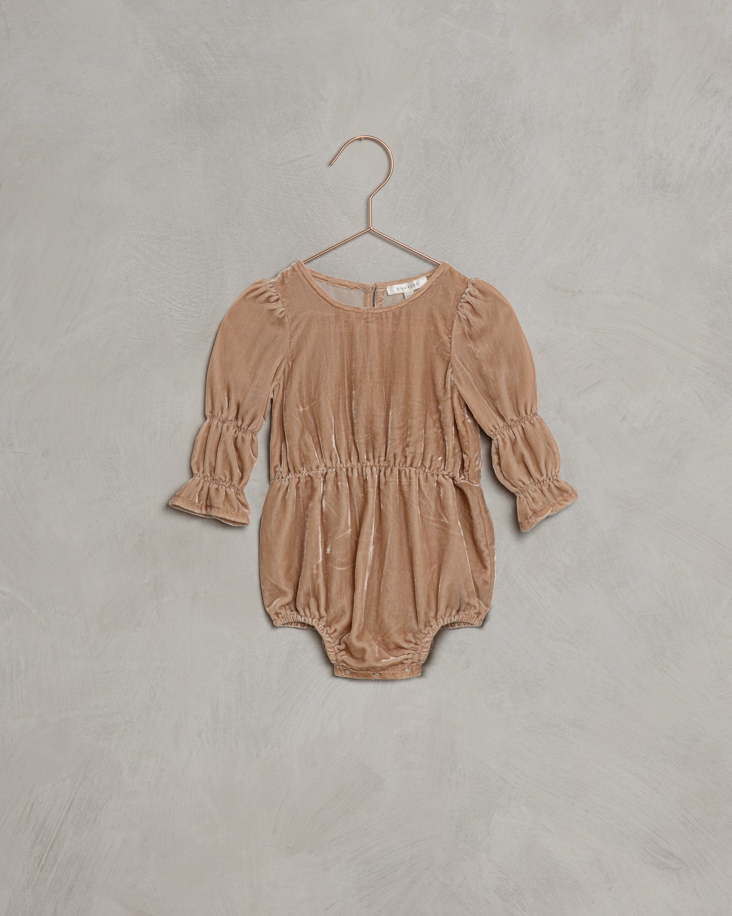 Ophelia Velvet Baby Romper Apricot