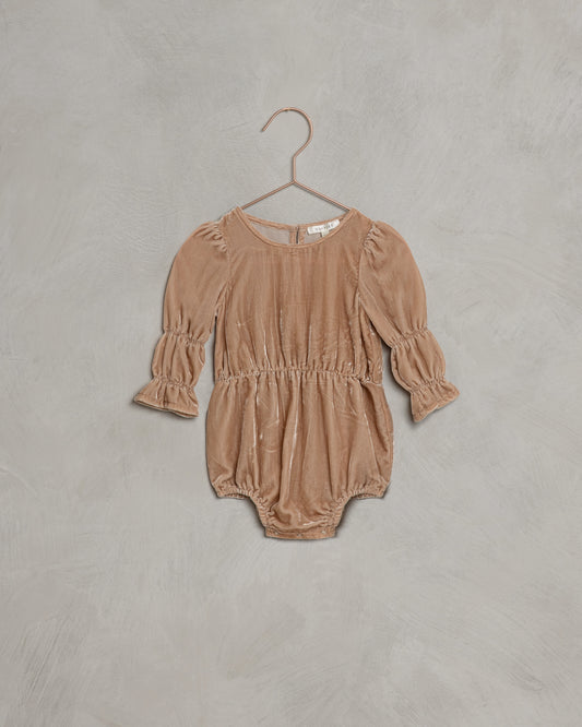 Ophelia Velvet Baby Romper Apricot