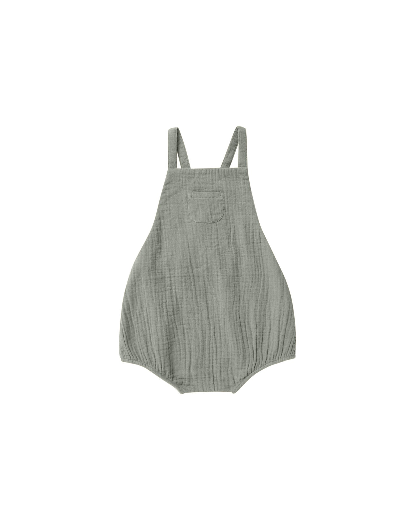 Baby Summer Criss Cross Cotton Romper Grey