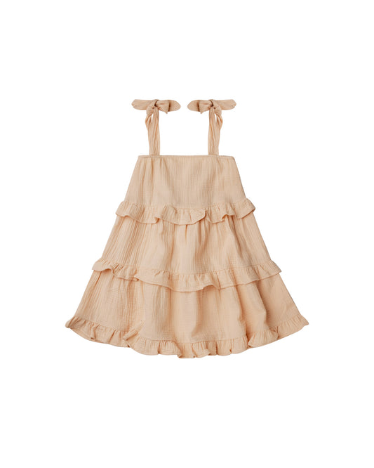 Cotton Sleeveless Ruffled Swing Dress Shell