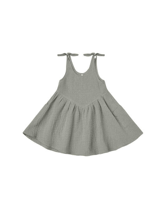 Baby Cotton Sleeveless Summer Dress Grey