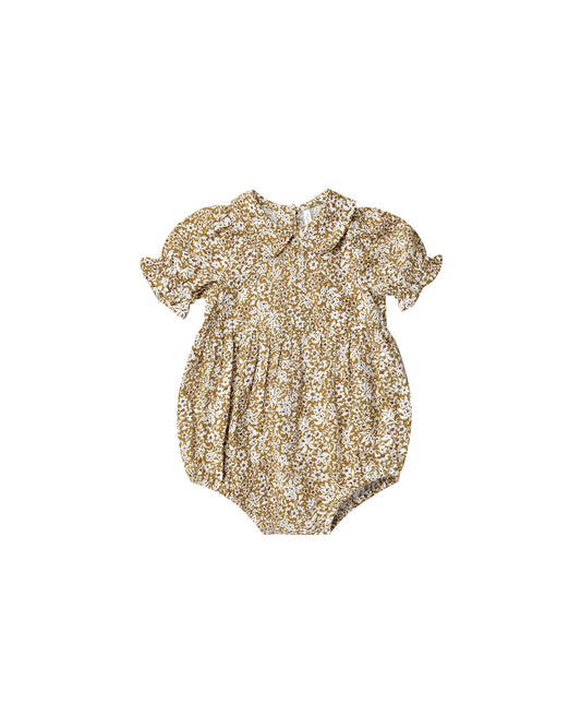 Baby Summer Short Sleeves Gracie Romper Golden Ditsy