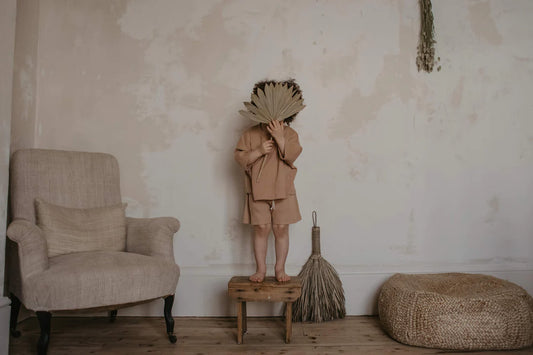 The Organic Cotton Ribbed Short Sleeves Eden T-Shirt Clay