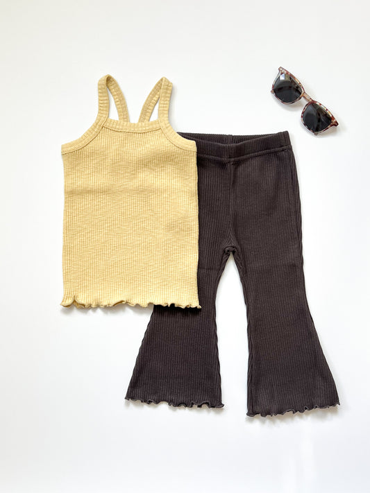 Ribbed Sleeveless Sweater Top Pistachio