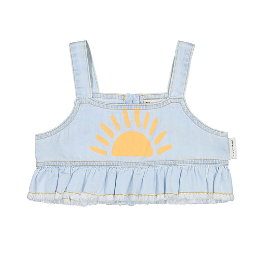 Light Chambray Sun Print Top
