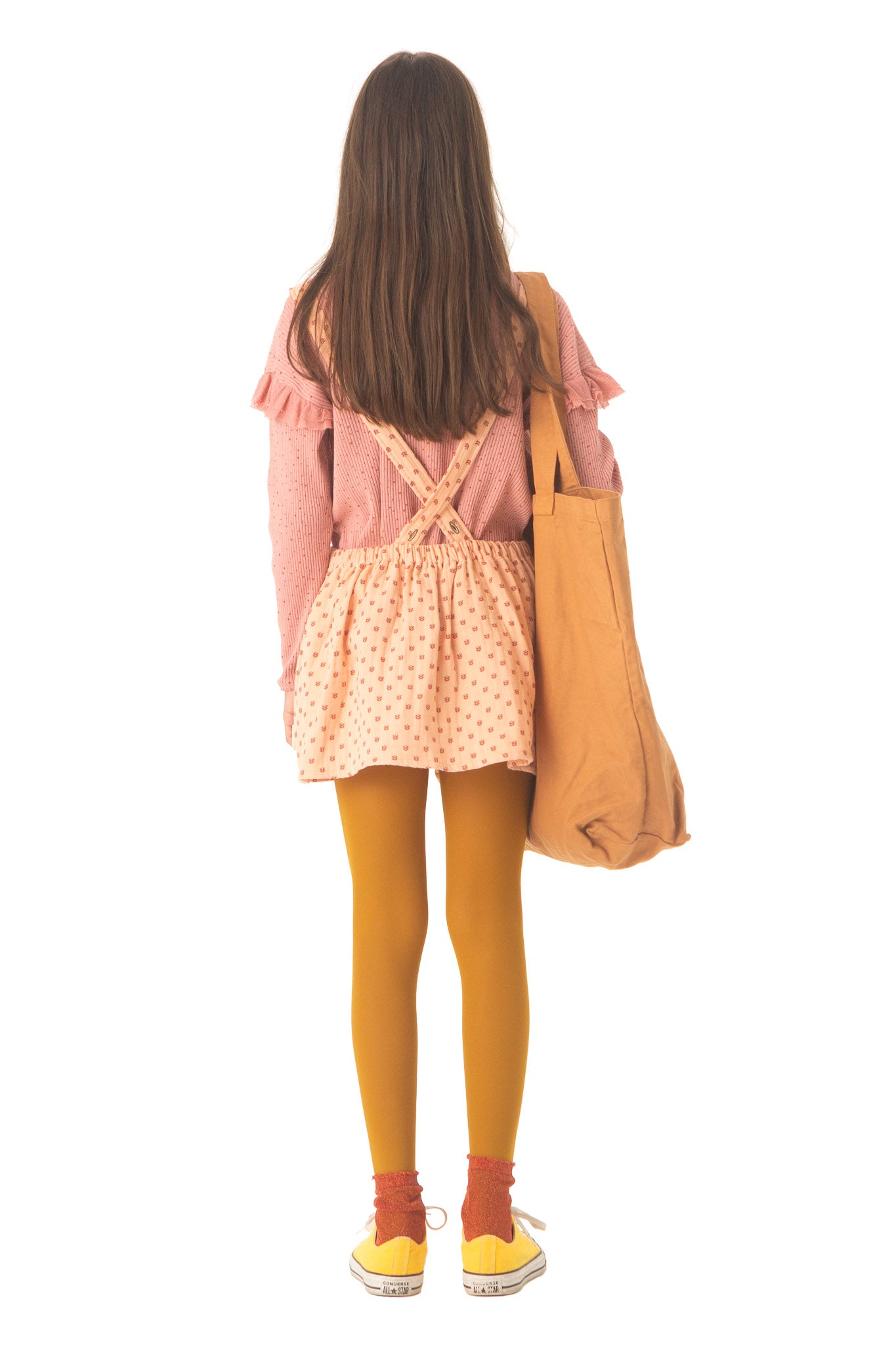 Little Flowers Printed Mini Straps Skirt Light Pink