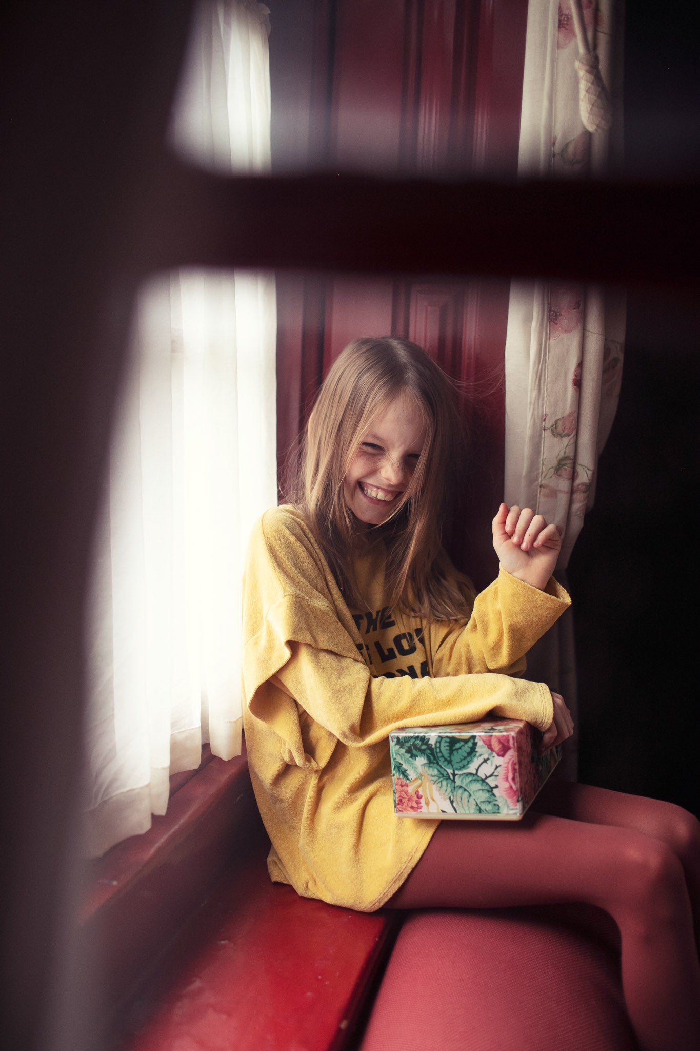 Long Sleeve Organic Cotton Self Love Journal Print T Shirt Yellow