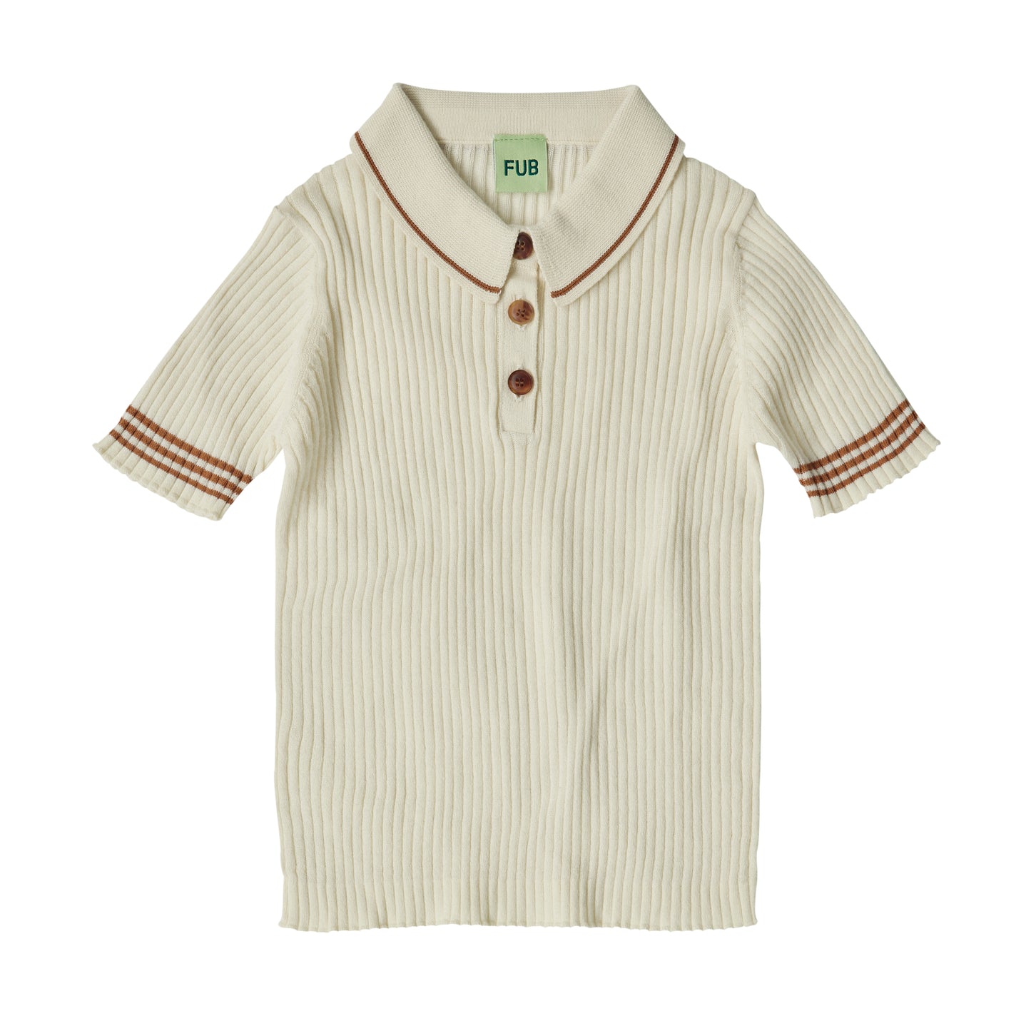 Organic Cotton Short Sleeves Polo Shirt Ecru