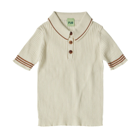 Organic Cotton Short Sleeves Polo Shirt Ecru