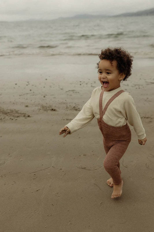 Footless Organic Cotton Tights Salted Caramel