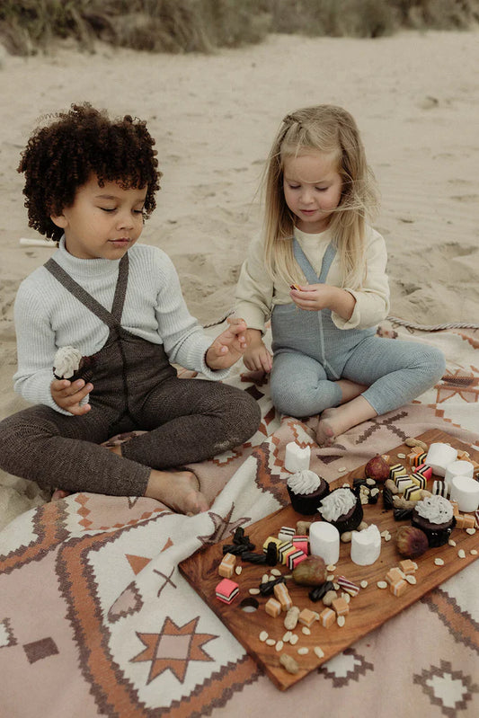 Footless Organic Cotton Tights Licorice Peanut