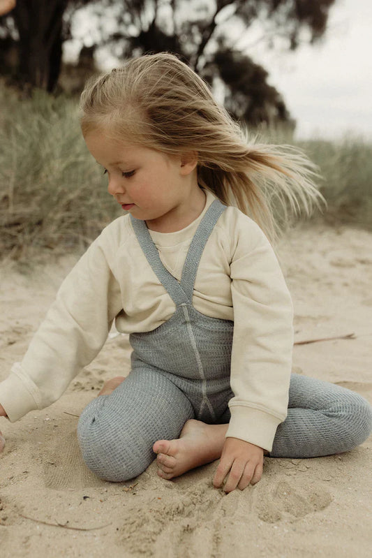 Footless Organic Cotton Tights Marshmallow Sky