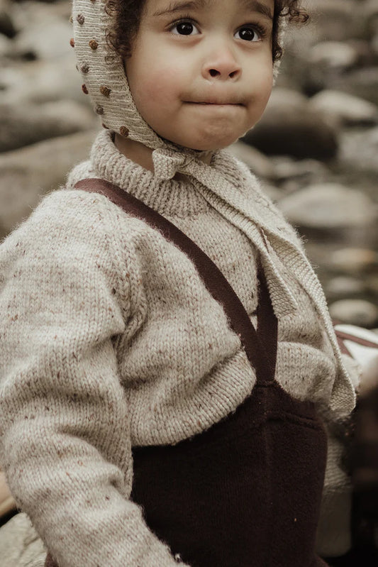 Teddy Organic Cotton Tights Footless Chocolate