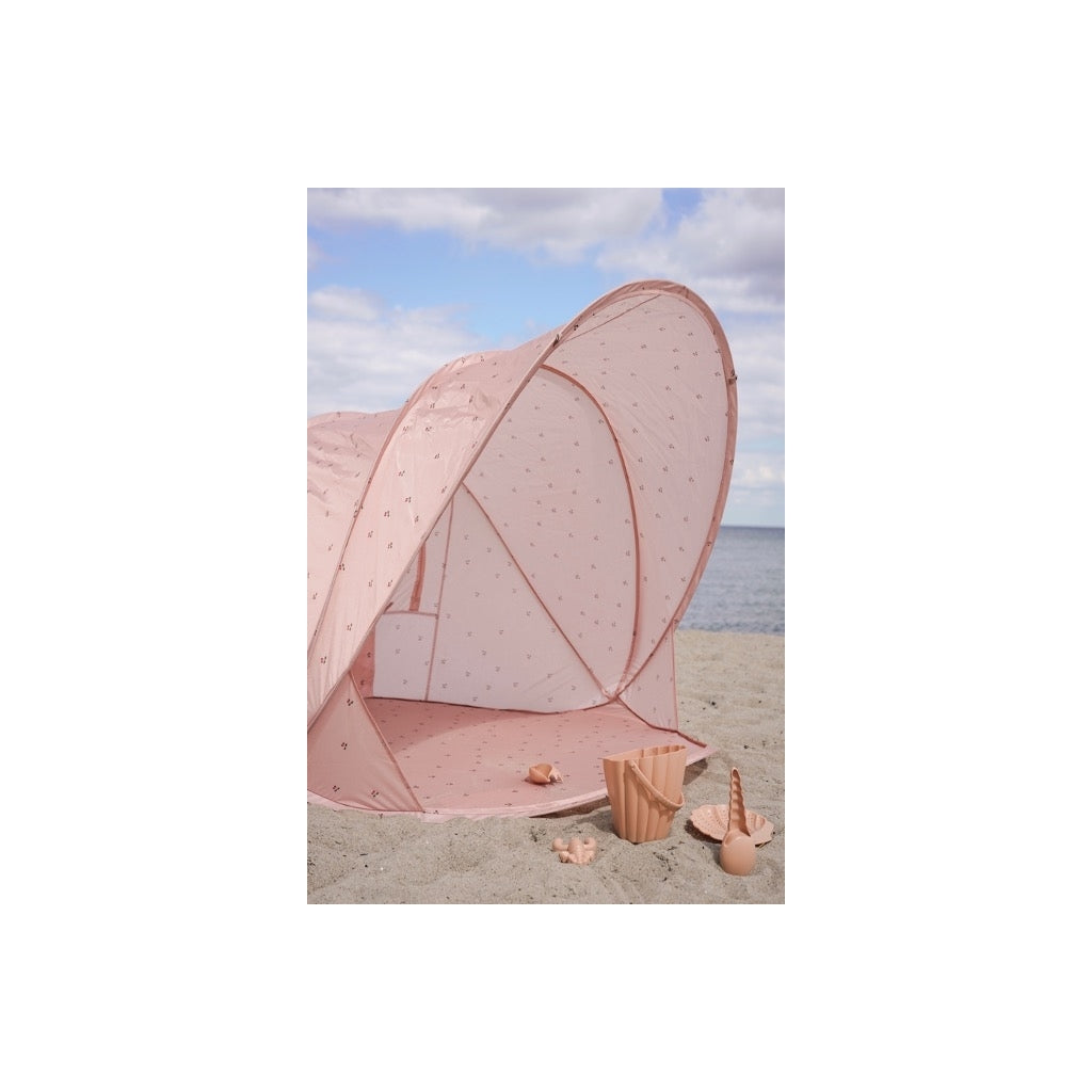 Large Beach Tent Pop Up Shelter Anti UV Cherry Printed Blush