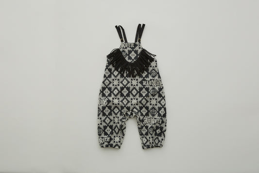 Eight Star Jaquard Rompers Black