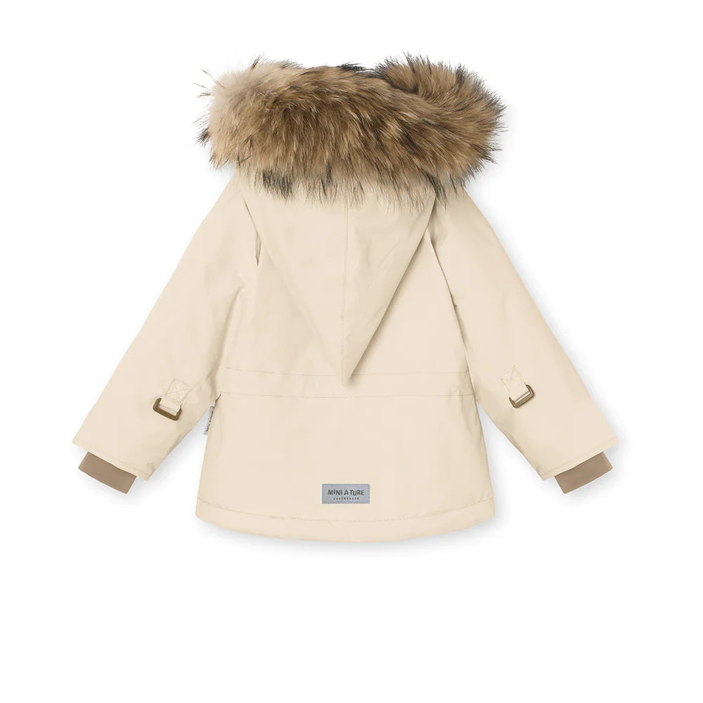 Wang Fleece Lined Winter Jacket Fur Angora Cream