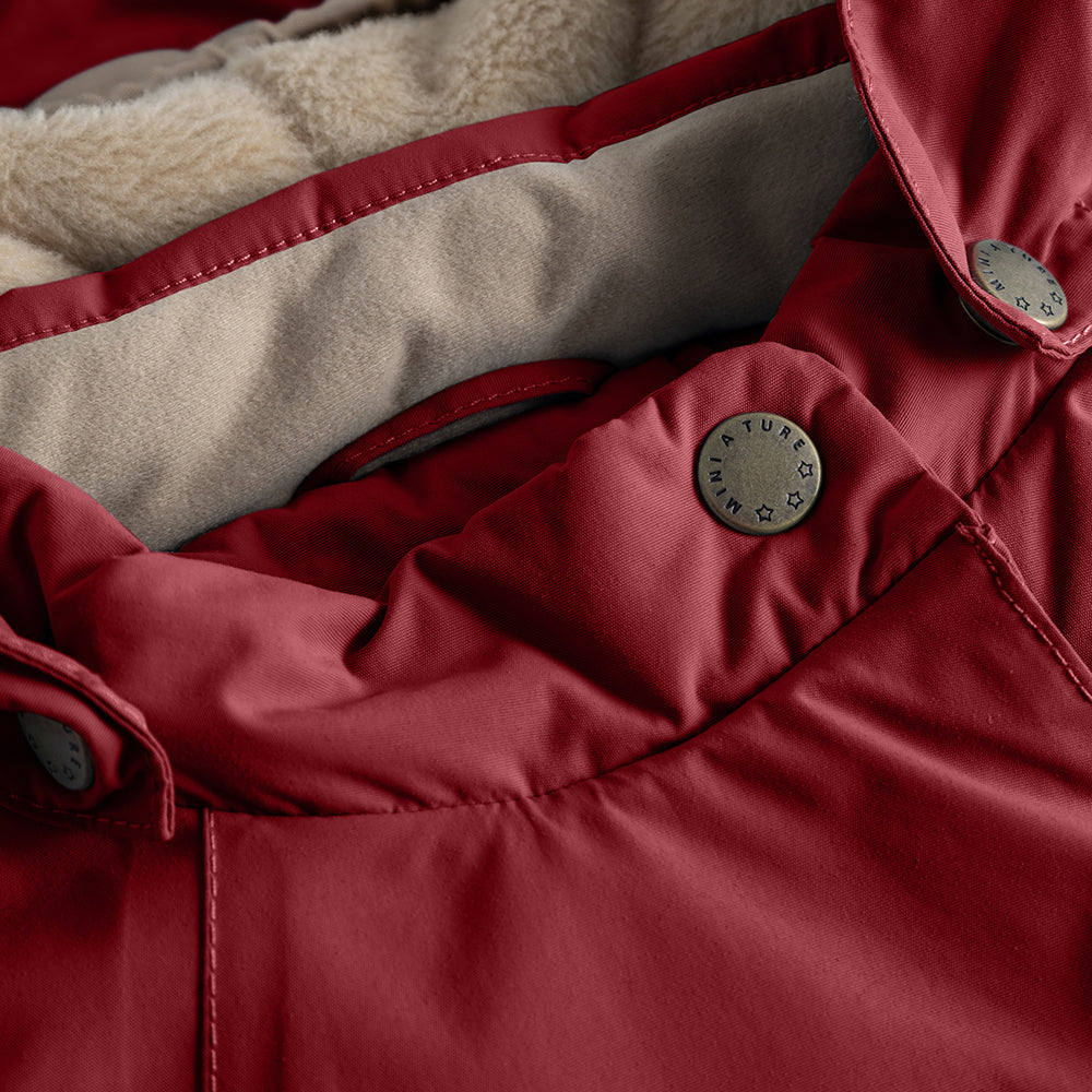 MAT WANG Fleece Lined Winter Jacket Red