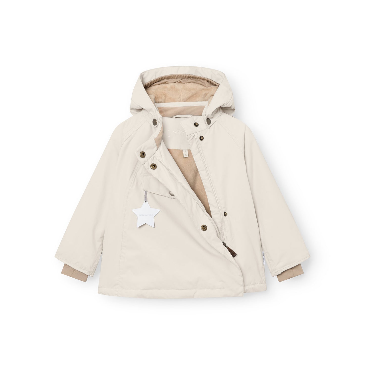 MATWANG Fleece Lined Winter Jacket Angora Cream
