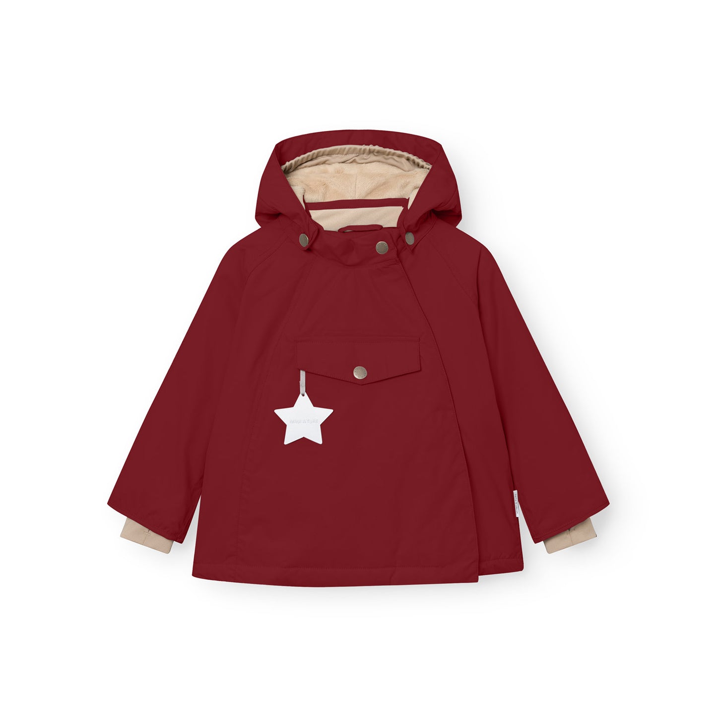 MATWANG Fleece Lined Winter Jacket Red Merlot