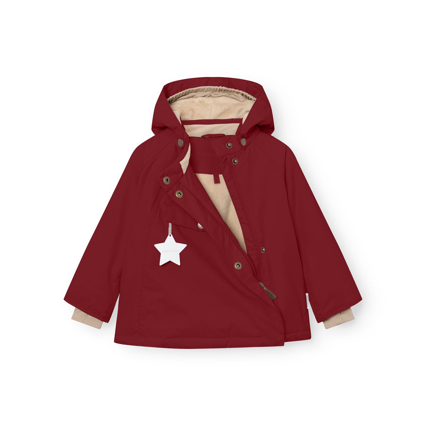 MATWANG Fleece Lined Winter Jacket Red Merlot