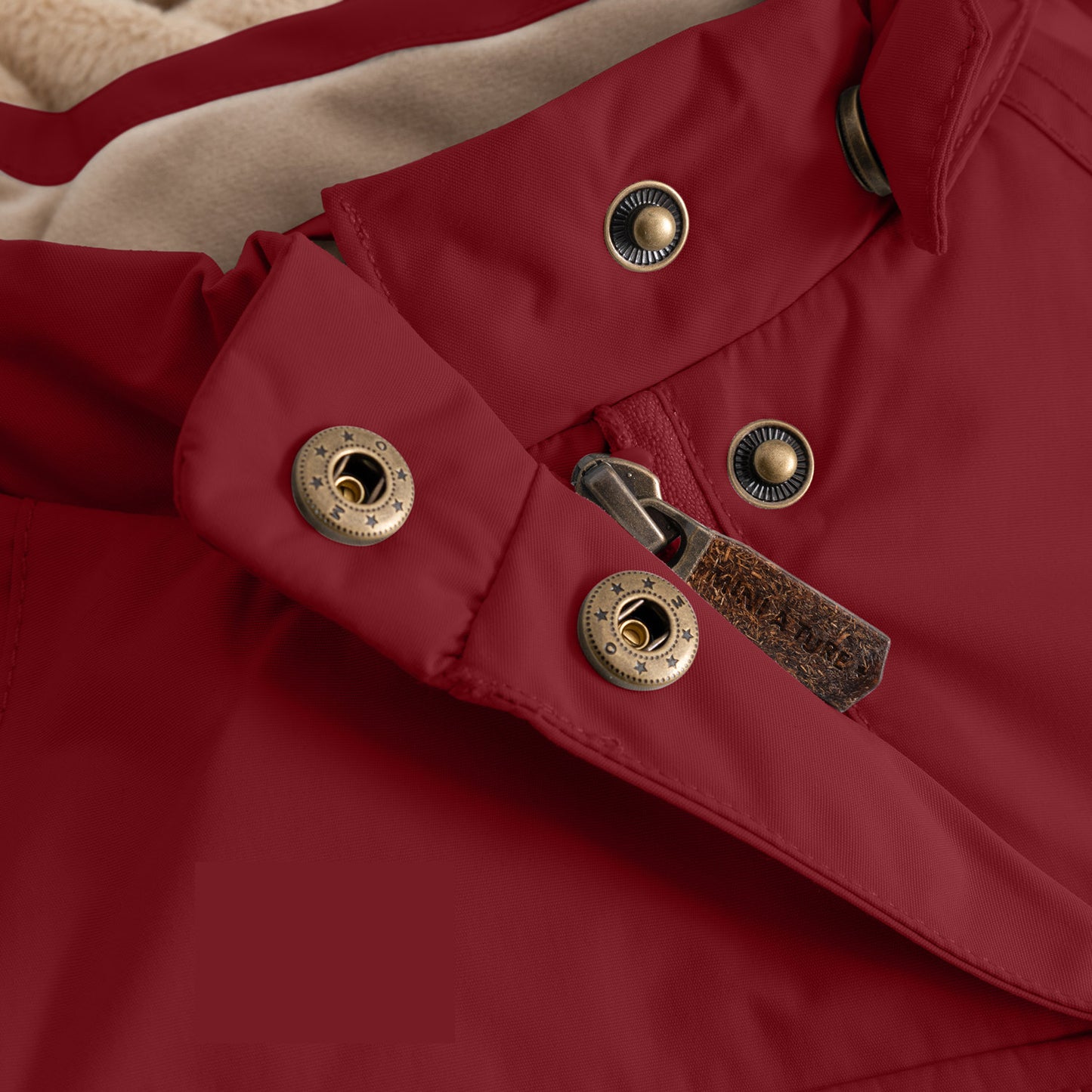 MATWANG Fleece Lined Winter Jacket Red Merlot