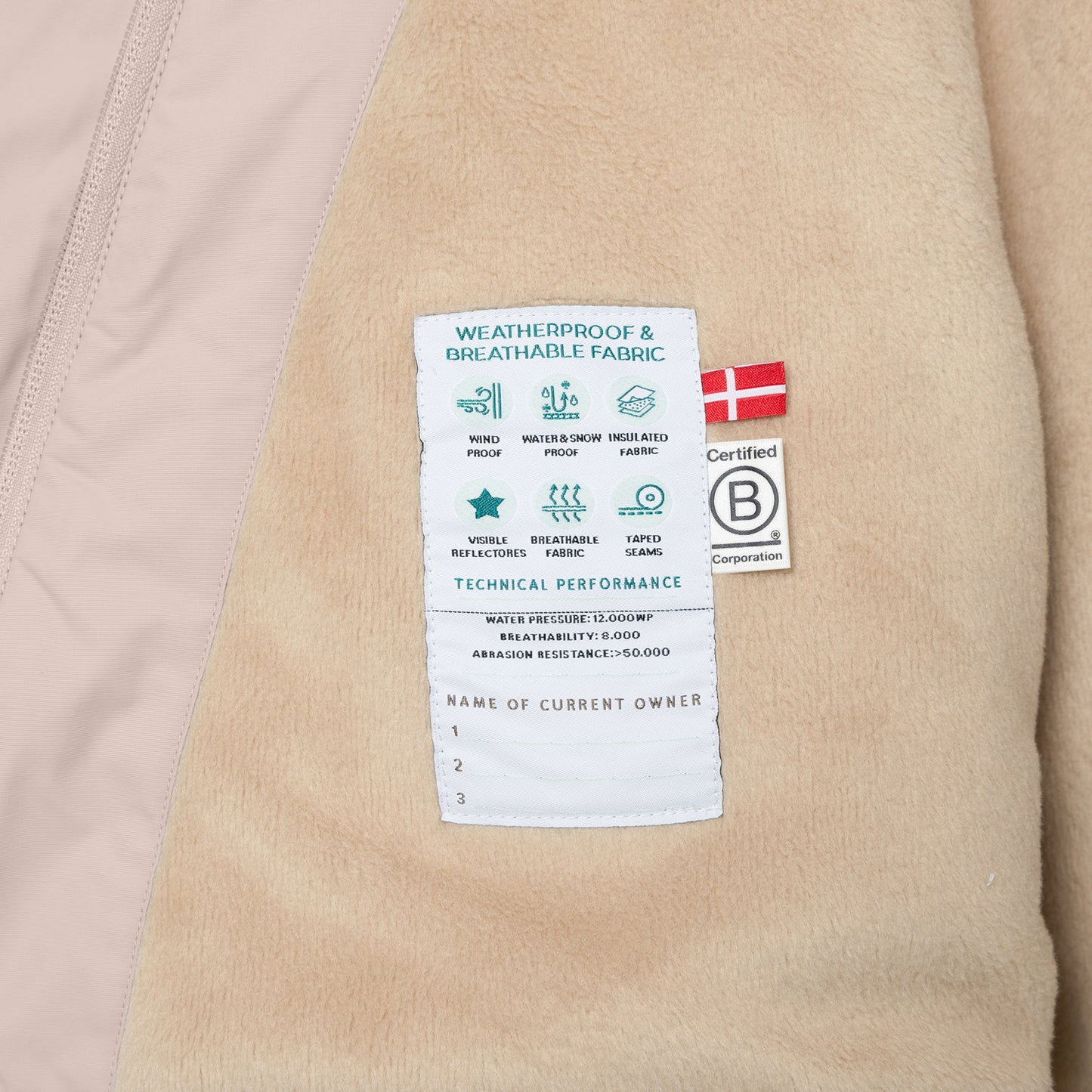 MATWANG Fleece Lined Winter Jacket Cloudy Rose