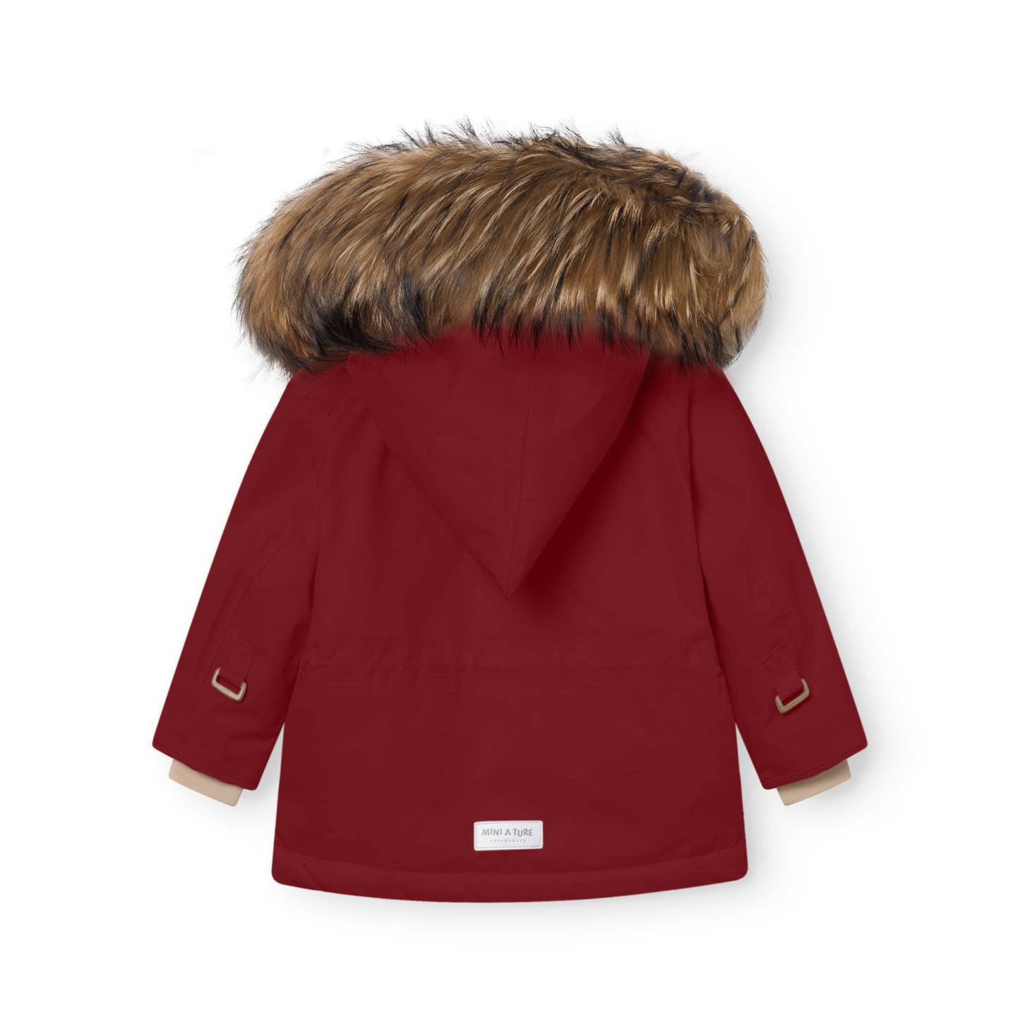 MATWANG Fleece Lined Winter Jacket Fur Red Merlot