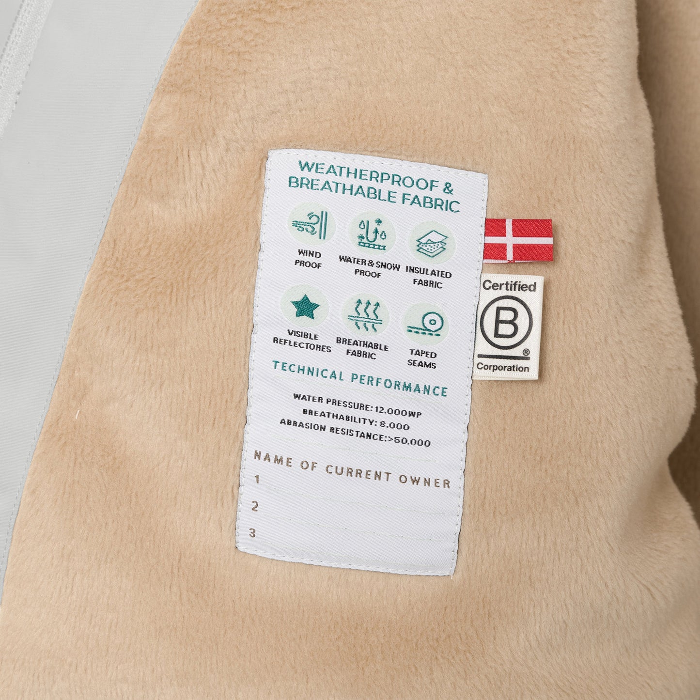 MATWANG Fleece Lined Winter Jacket Fur Puritan Grey