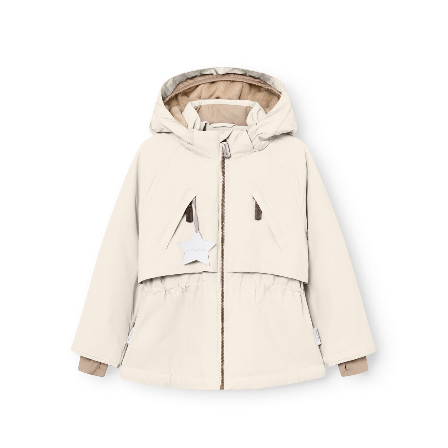MATALGEANA Fleece Lined Winter Jacket Angora Cream