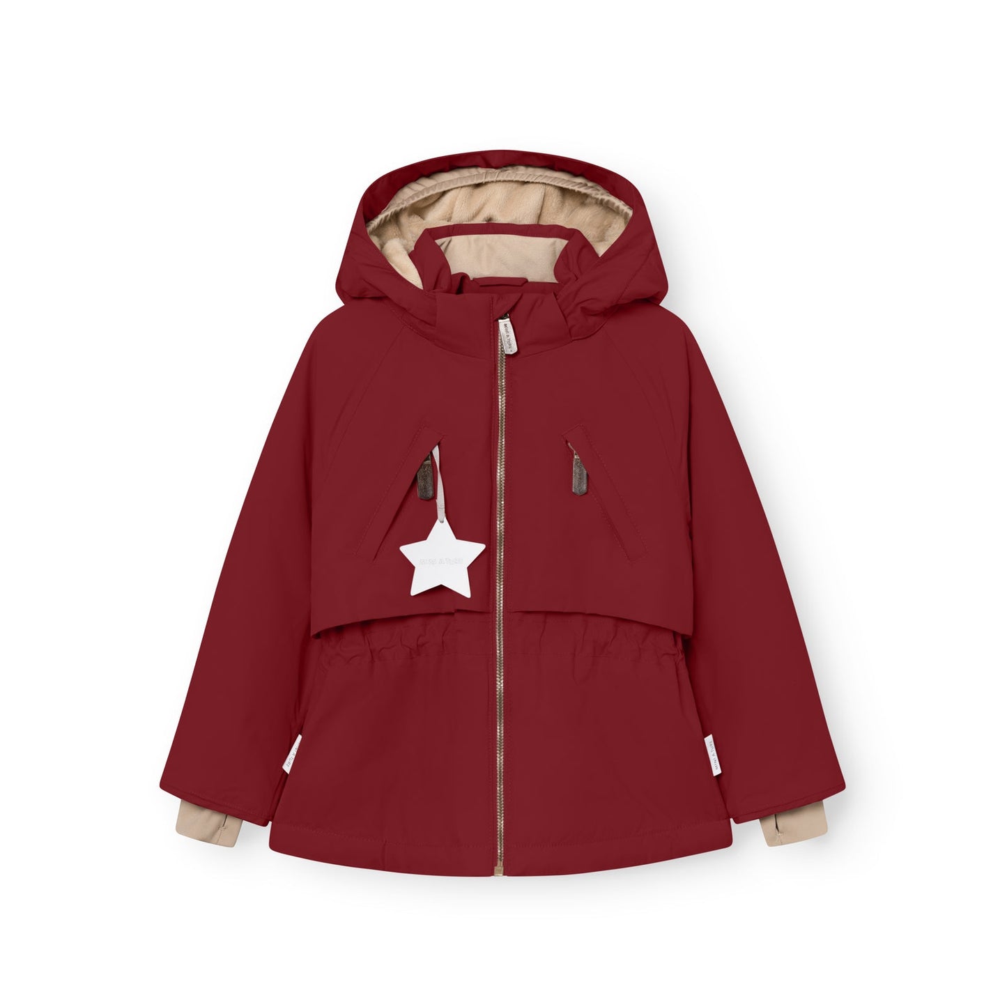 MATALGEANA Fleece Lined Winter Jacket Red Merlot