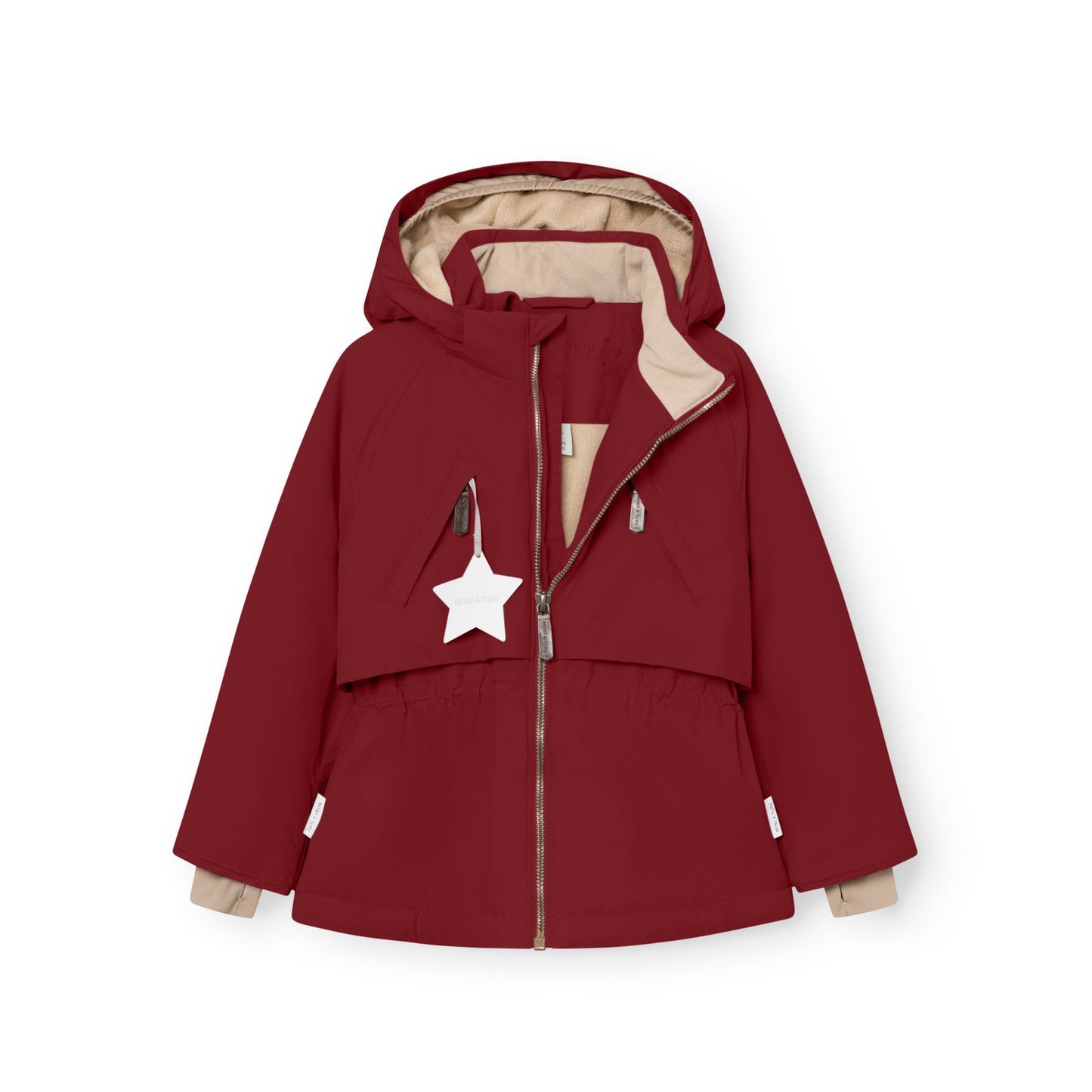 MATALGEANA Fleece Lined Winter Jacket Red Merlot